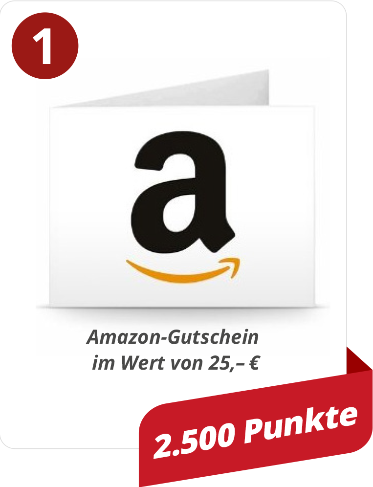 Amazon-Gutschein im Wert von 25,– €