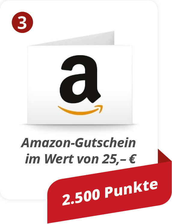 Amazon-Gutschein im Wert von 25,- €